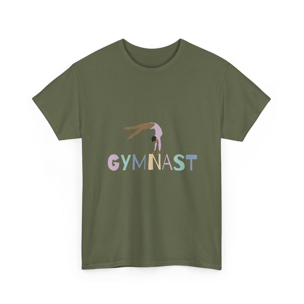 Gymnast Unisex Heavy Cotton Tee, Athletic Shirt, Sports Apparel, Gym Tee, Gifts for Gymnasts, Workout Clothing, Team Spirit Wear