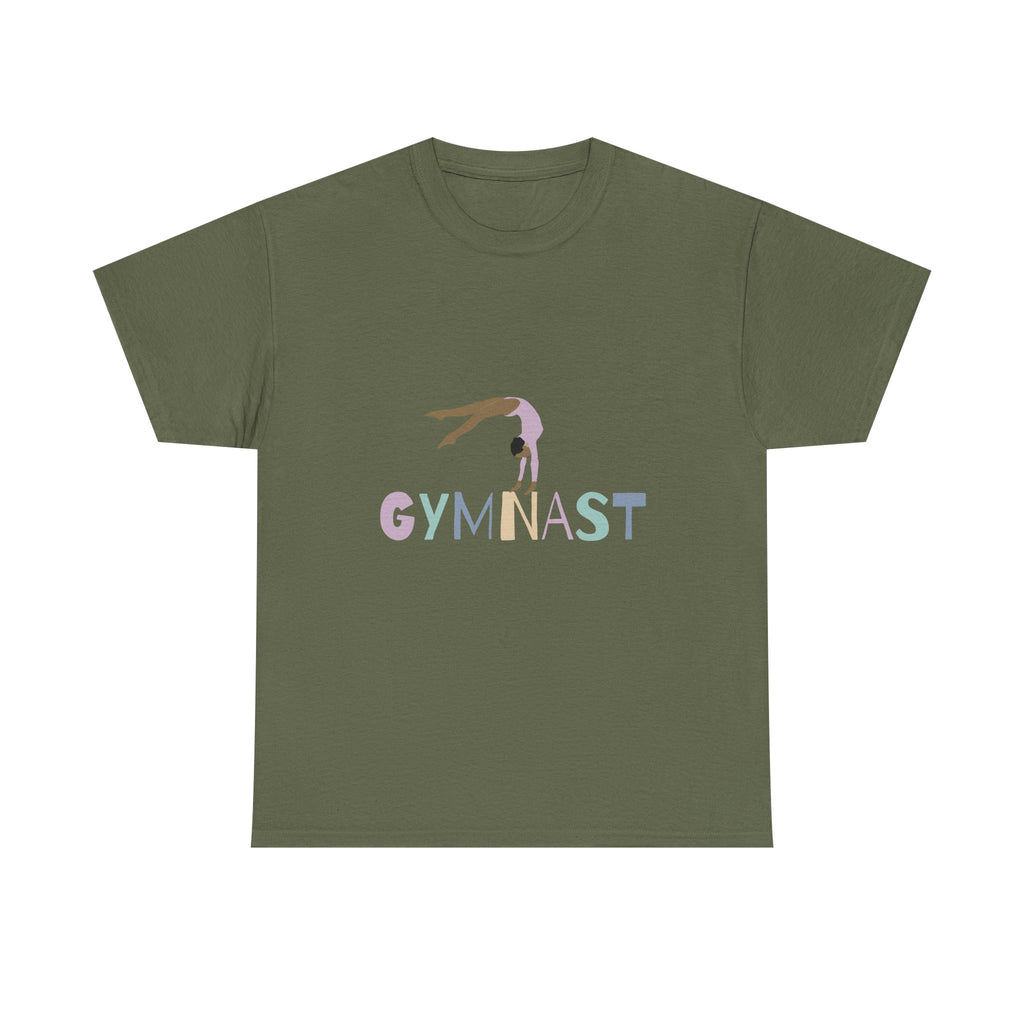 Gymnast Unisex Heavy Cotton Tee, Athletic Shirt, Sports Apparel, Gym Tee, Gifts for Gymnasts, Workout Clothing, Team Spirit Wear
